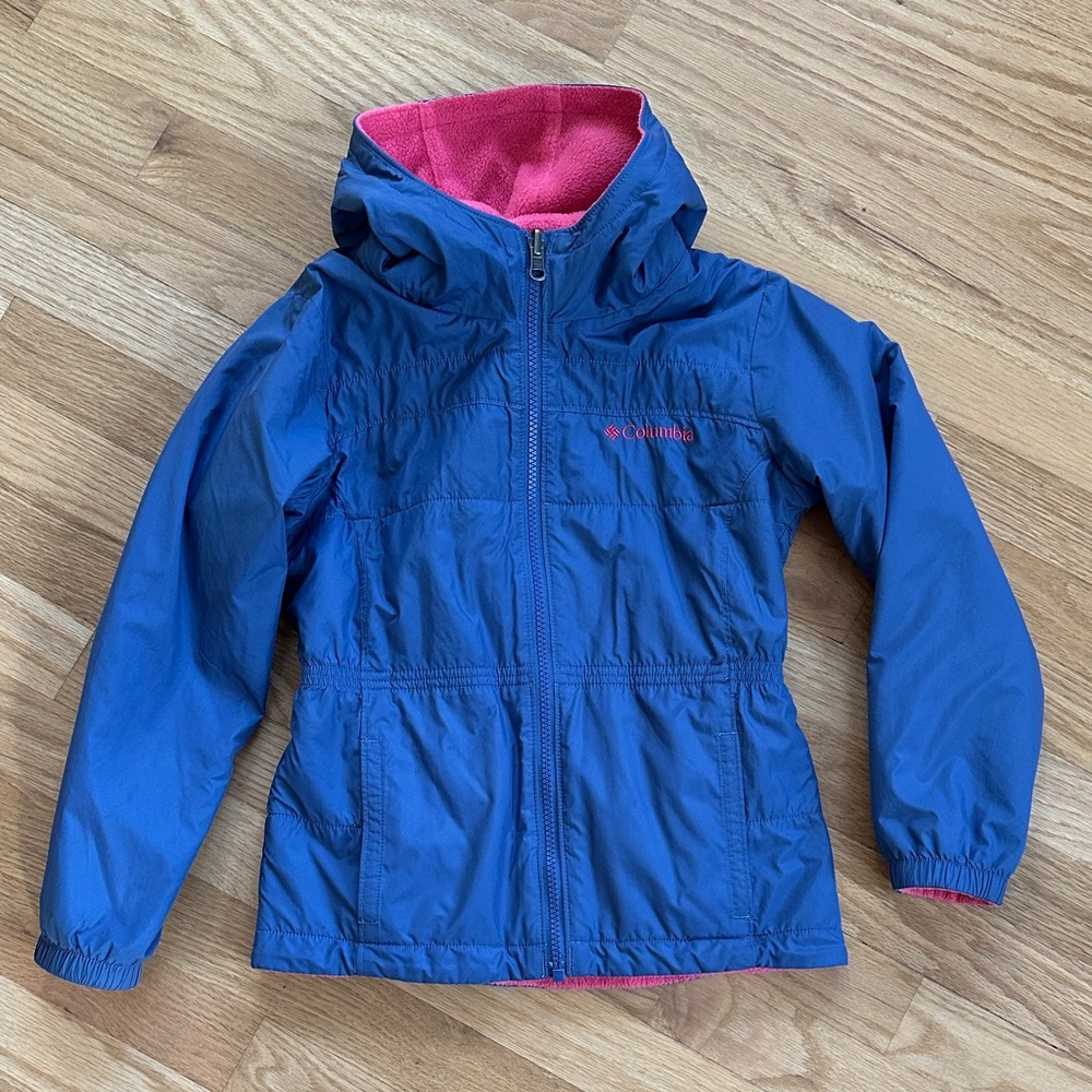 Columbia Reversible Kids Blue and Pink Puffer Jacket